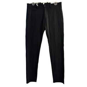 NWT Officina 36 Tosco Black Raw Hem Trousers Pant Embroidered Floral Size IT 44